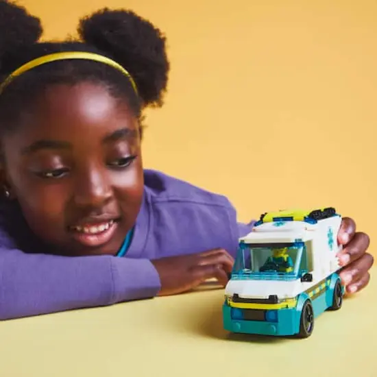 LEGO&reg; City Emergency Ambulance Toy Truck Building Set 60451 {8}