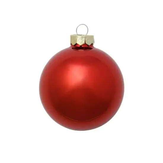Whitehurst 4 Pack 4.75" Pearl Glass Ball Christmas Ornaments Bordeaux {1}