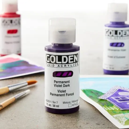 Golden&reg; 1oz. Fluid Acrylics Permanent Violet Dark {3}
