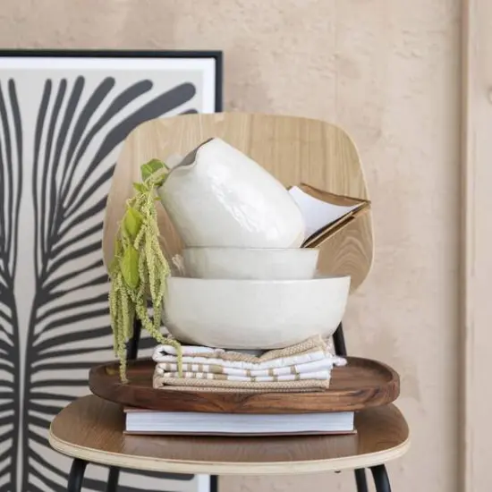 Hello Honey&reg; 21" Natural Long Acacia Wood Oval Serving Tray {5}