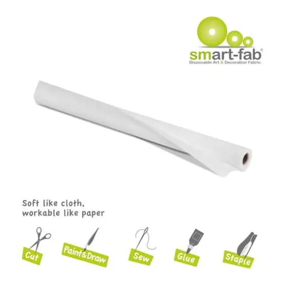 Smart-Fab&reg; 24" x 18" Art & Decoration Fabric Roll, 3ct. White {5}