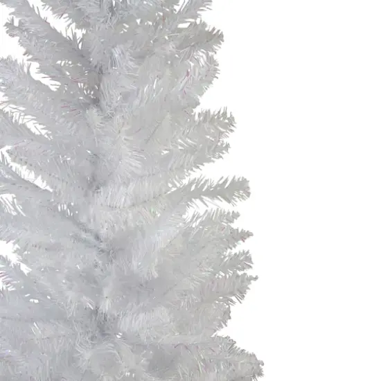6ft. Unlit White Pencil Spruce Artificial Christmas Tree {5}