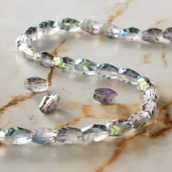 AB Glass Faceted Oval Beads, 11mm by Bead Landing&trade; {3}
