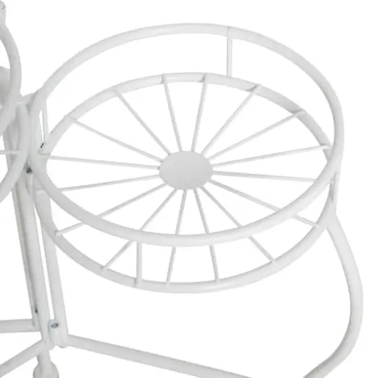 White Iron Transitional Plantstand, 21" x 19" x 18" {5}