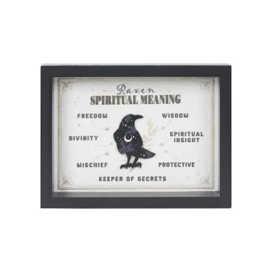 7.75" Raven Spiritual Meaning Tabletop Sign by Ashland&reg; {1}