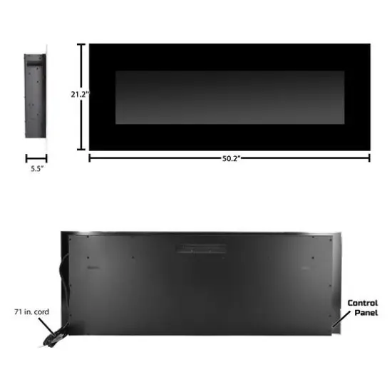 Hastings Home 50" Black LED Electric Fireplace {3}