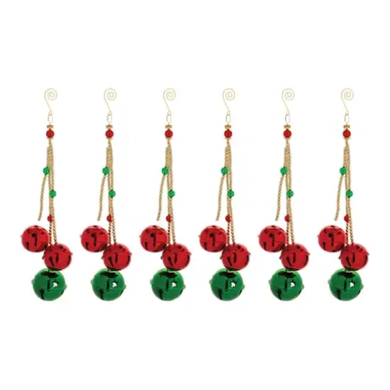 6ct. Sleigh Bell Drop Ornaments {1}