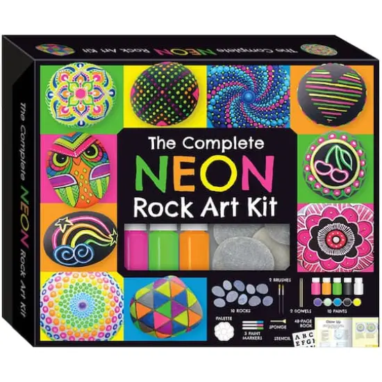Hinkler DIY Rock Painting the Complete Neon Rock Art Kit {1}