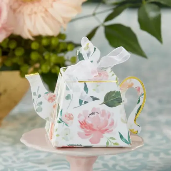 Kate Aspen&reg; Brunch Floral Teapot Favor Box Set, 24ct. {5}