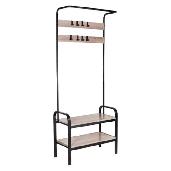 Honey Can Do Willow Gray Entryway Bench {1}