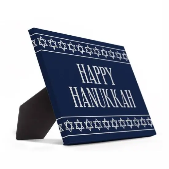 Happy Hanukkah Stars 8x10 Tabletop Canvas {3}