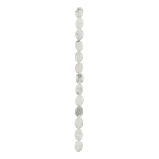 White Howlite Flat Oval Beads, 14mm by Bead Landing&trade; {4}