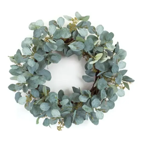 20" Green Eucalyptus Wreath {1}