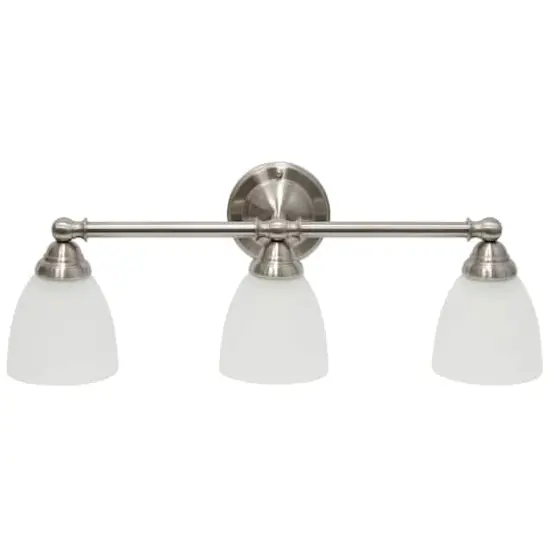 Lalia Home Essentix 3 Light Clear Shade Vanity Brushed Nickel {1}