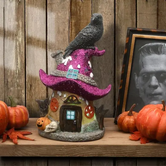 10" Purple LED Hat Haunted House {3}