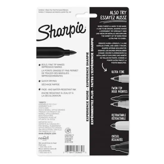 Sharpie&reg; Fine Point Black Permanent Markers {5}