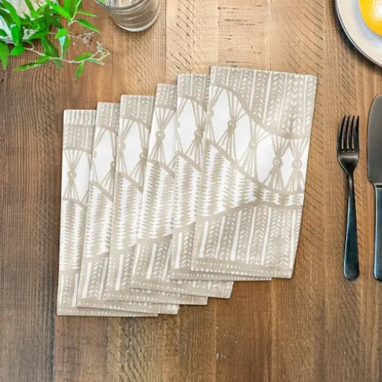 Lace Pattern Cotton Twill Napkin Cream {4}