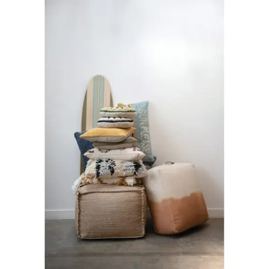 Love Chindi Appliqued Cotton Pillow {4}