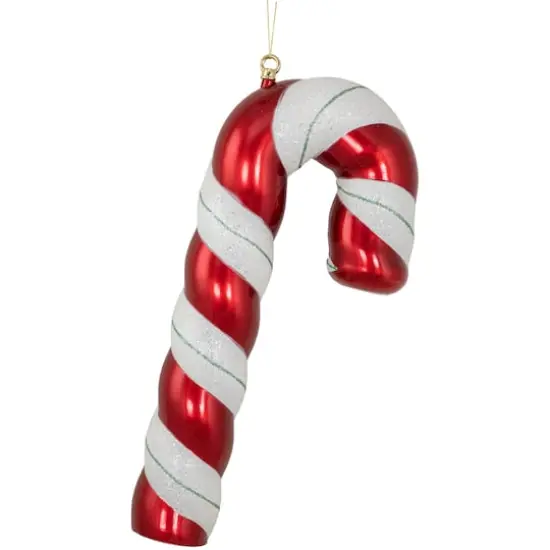 22" Shatterproof Candy Cane with Green Glitter Commercial Ornament {5}