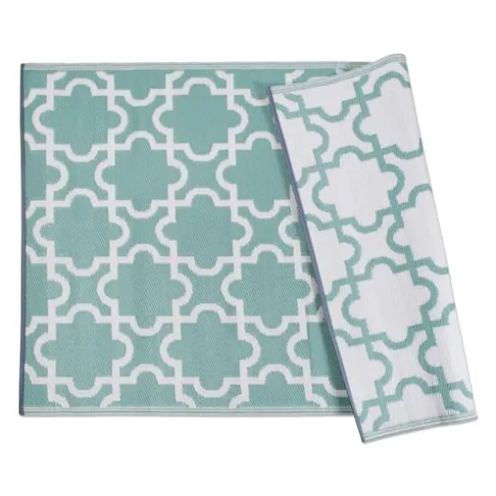 DII&reg; Aqua Lattice Outdoor Rug, 4ft. x 6ft. {1}
