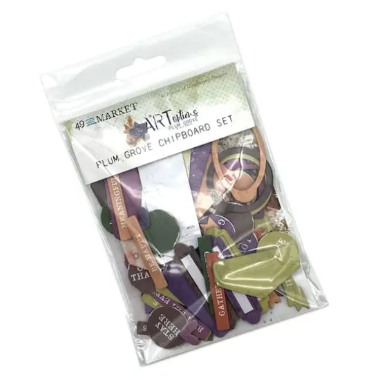 49 And Market ARToptions Plum Grove Chipboard Set {1}