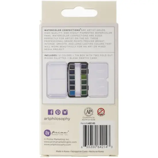 Prima&reg; Watercolor Confections Currents Watercolor Pans {3}