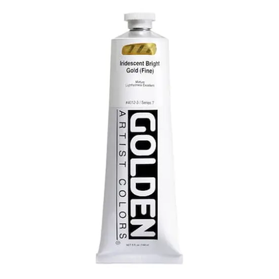 Golden® Heavy Body Iridescent Acrylics, 5oz. Iridescent Bright Gold (Fine) {1}