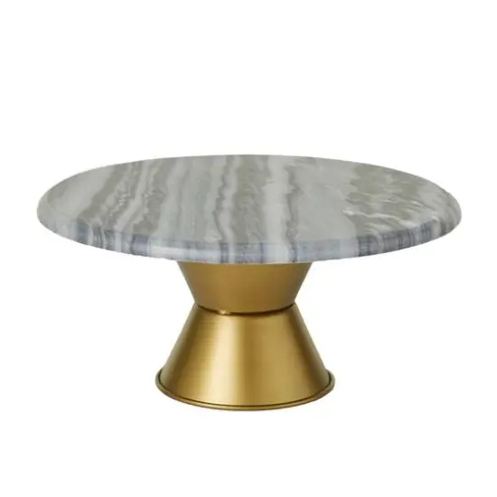 Grey Glam Cake Stand, 14" x 14" x 7" {1}