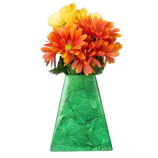 JAM Paper Pop-Up Vase Boxes, 3ct. Green Leaves {3}