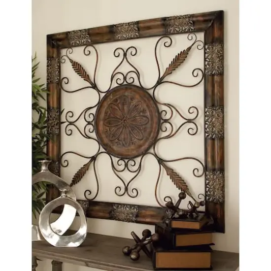 45" Brown Metal Rustic Wall D&eacute;cor {7}
