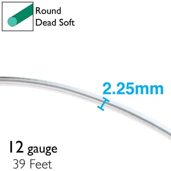 The Beadsmith&reg; 12 Gauge Colored Aluminum Wire Silver {5}