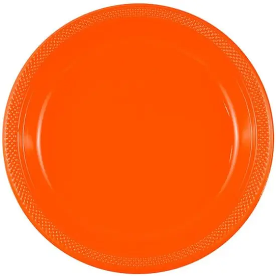 JAM Paper 10.25" Orange Plastic Party Plates, 20ct. Assorted {1}