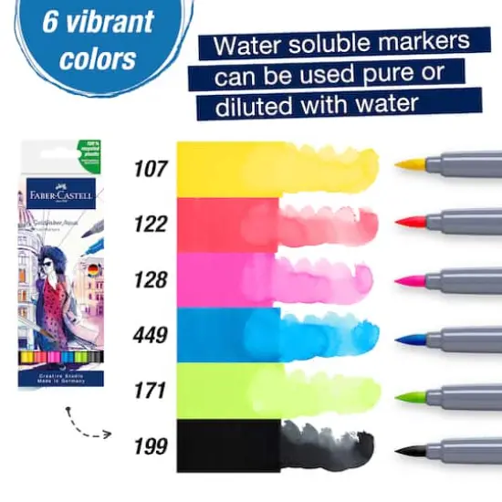 Faber-Castell&reg; Goldfaber Aqua Basic Shades Dual-Tip Marker Set {4}