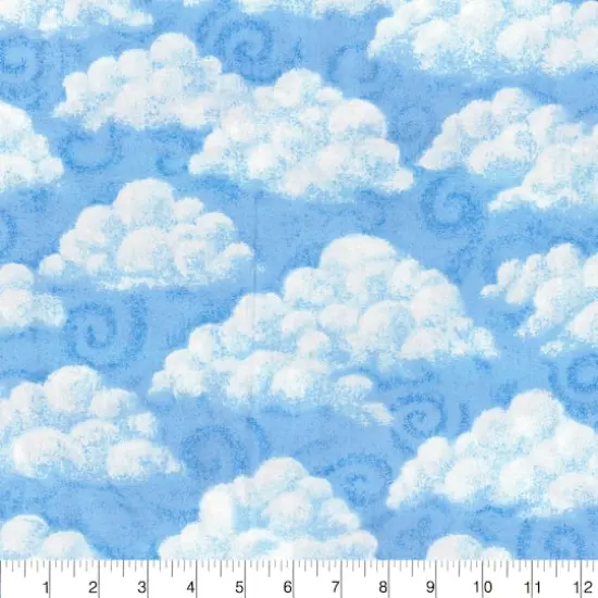 Fabric Traditions Blue Clouds Cotton Fabric {3}