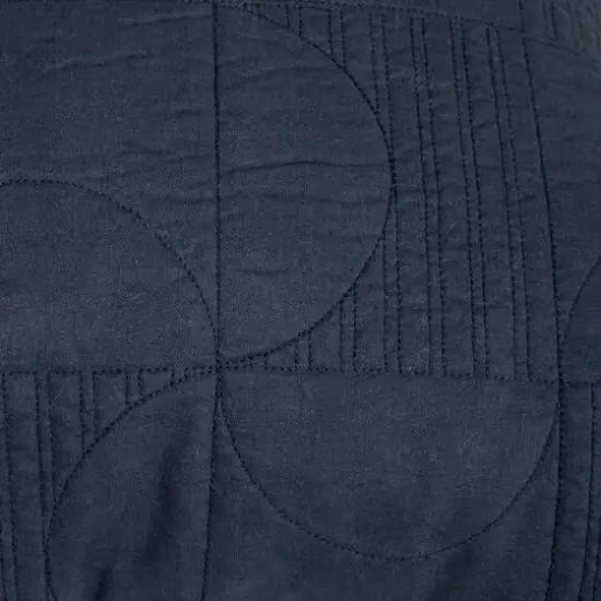 Hello Honey&reg; Blue Square Modern Geometric Quilted Pillow Cover {7}