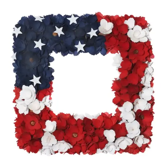 18" Patriotic Square Shape Wreath {1}