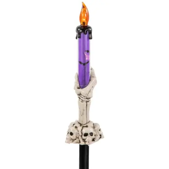 6ct. 8.5" LED Skeleton Halloween Candle D&eacute;cor {5}