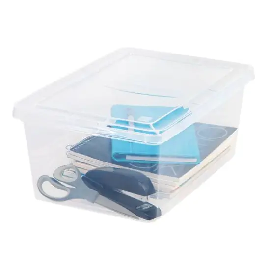 IRIS&reg; 17qt. Clear Snap Top Storage Boxes, 8ct. {5}
