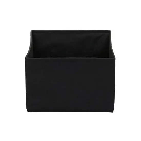 Household Essentials 11.5" Open Storage Box, 2ct. Black {6}
