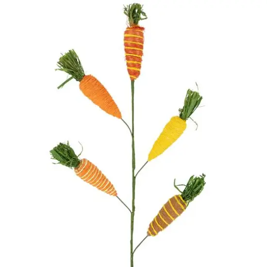 23.75" Striped Carrots Artificial Easter Spray {6}