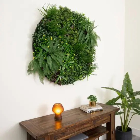 40" Framed Amalfi Coast Artificial Living Wall Art Panel {8}