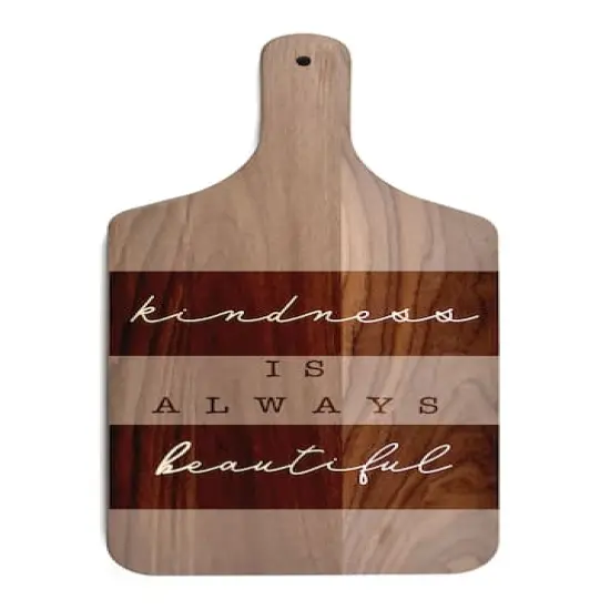 17" Kindness is Always Beautiful Walnut Paddle Cutting Board {1}