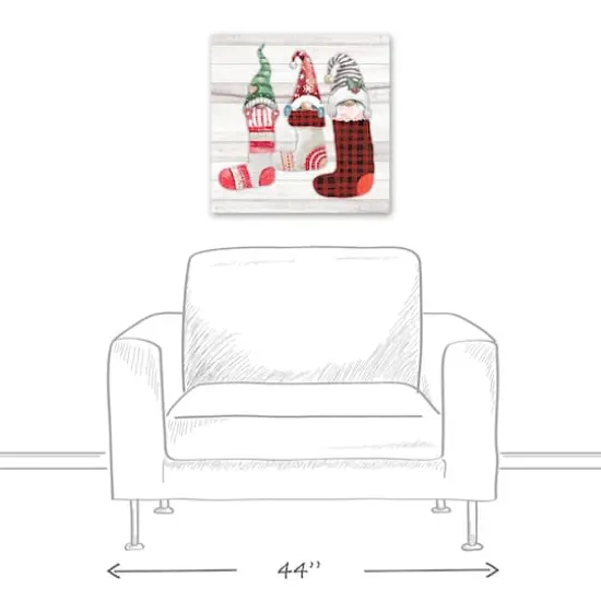 Gnome Stockings 20x20 Canvas Wall Art {5}