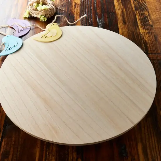 18" Unfinished Round Plaque by Make Market&reg; {3}