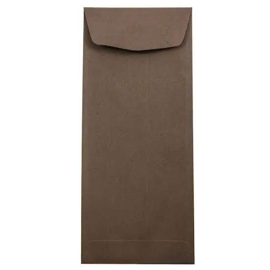 JAM Paper 4.5" x 10.375" Chocolate Brown Policy Business Envelopes, 50ct. {1}