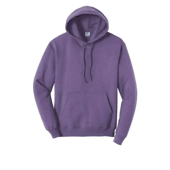 Port & Company&reg; Heathered Colors Core Fleece Pullover Hooded Sweatshirt Heather Sangria {2}