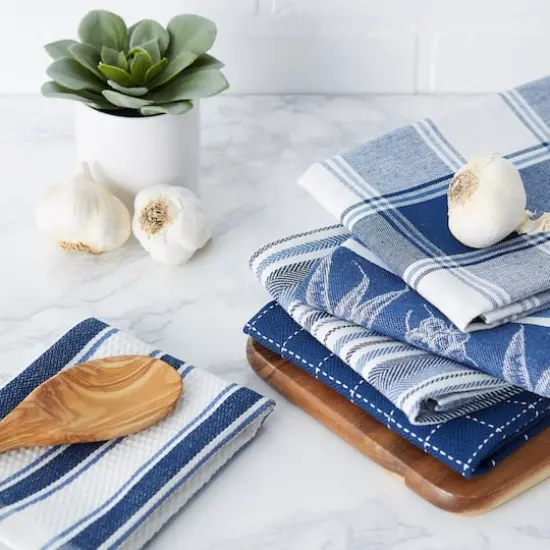 DII&reg; Kitchen Towel Set Marine Blue {9}