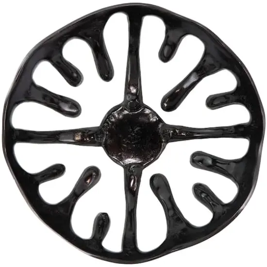 Aluminum Drip Decorative Bowl Set with Open Frame Design Black {4}