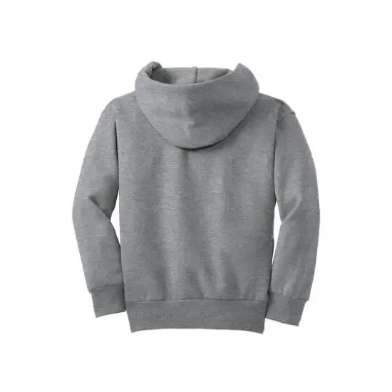 Port & Company&reg; Neutrals Youth Core Fleece Pullover Hooded Sweatshirt Athletic Heather {4}