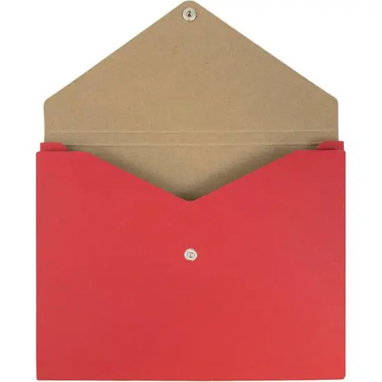 JAM Paper Red Euro Board Snap Closure Portfolio 9.25" x 12.25" {3}
